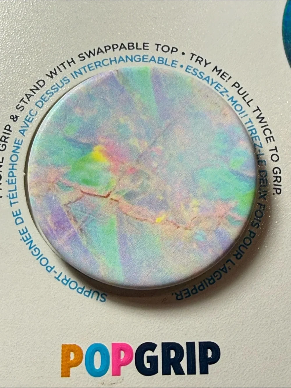 New Popsocket Adhesive Phone Grip, Holder, Phone Stand, fun opal